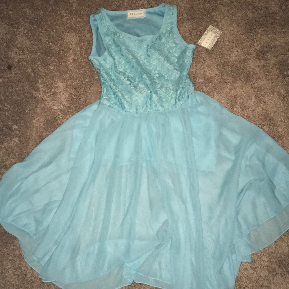 Blue floral dress
